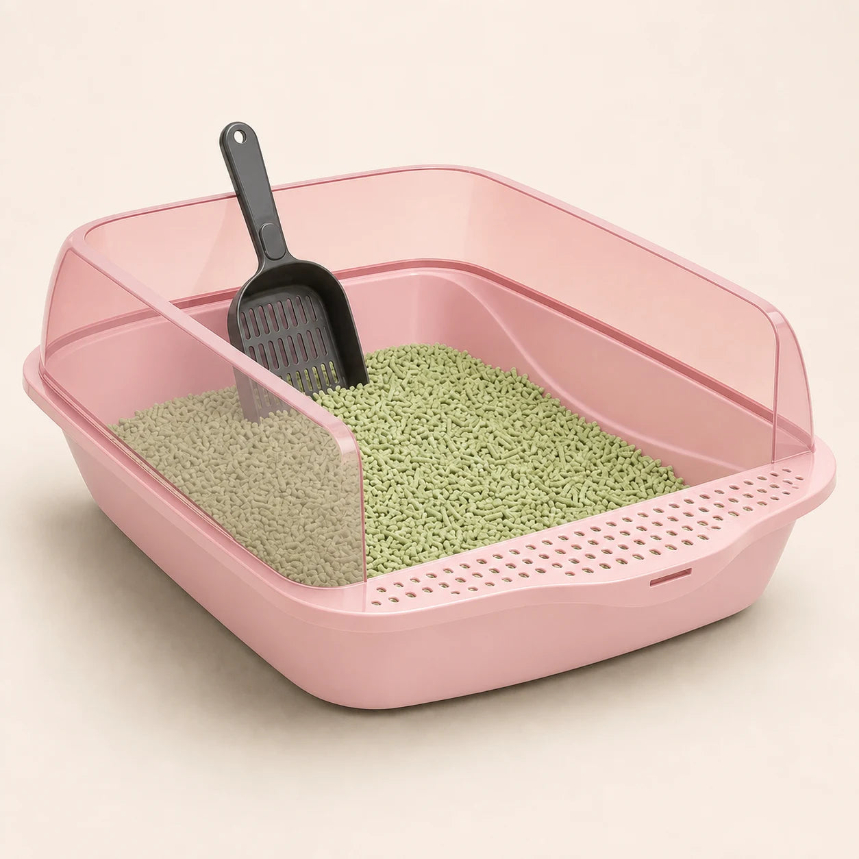 XL Open-Top Litter Tray in pink