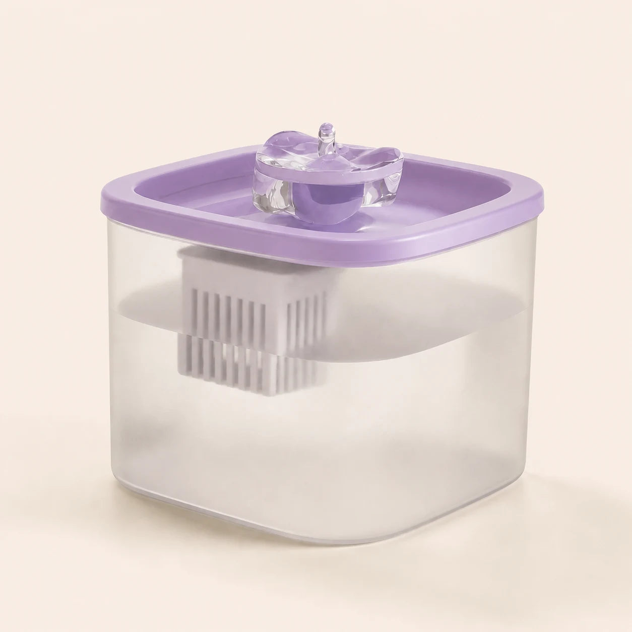 Square Flow Water Fountain in purple