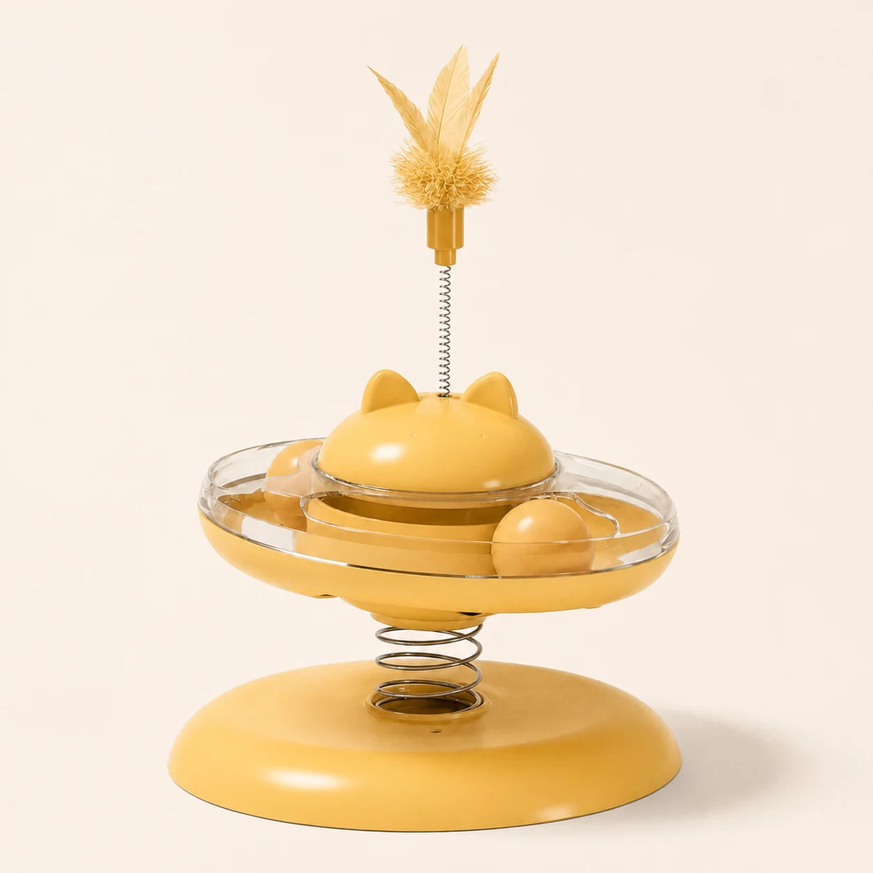 Rocking Treat & Track Toy in yellow